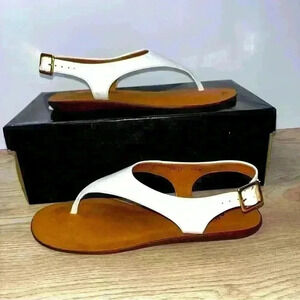 ELLEMENNO Sally Sandals With Buckle Adjustable Strap 6.5M EUC